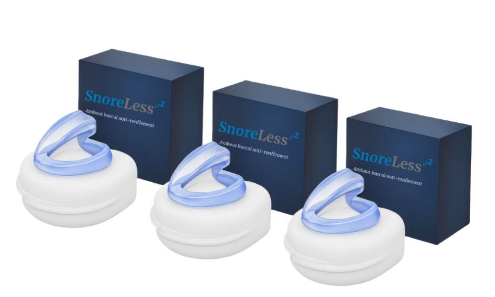 SnoreLess - Embout buccal anti-ronflement médical, discret et confortable