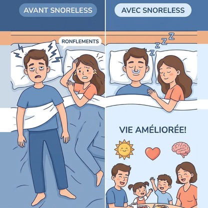 SnoreLess - Embout buccal anti-ronflement médical, discret et confortable
